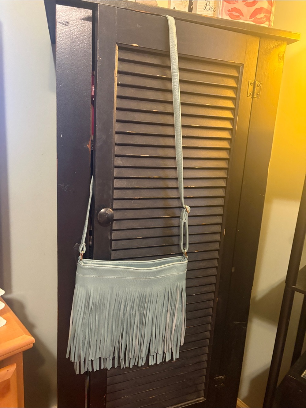 Fringe Crossbody Bag in Light Blue - Stylish Women’s Shoulder Bag